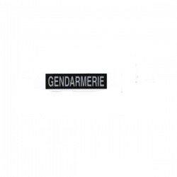 Bandeau rétro-réfléchissant Gendarmerie gris sur fond noir 3 x 10 cm