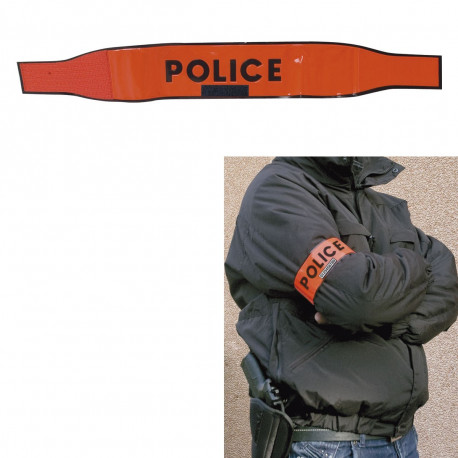 Brassard POLICE orange auto-agrippant - Patrol