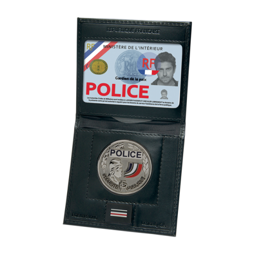 Porte cartes mini 2 volets avec emplacement grade et médaille - GK Pro