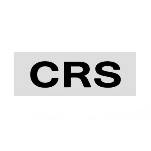 Bandeau rétro-réfléchissant CRS - noir sur fond gris 3 x 10 cm