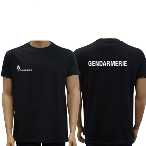 Tee shirt coton noir Gendarmerie Départementale - Patrol
