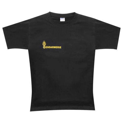 Tee shirt coton noir Gendarmerie Mobile